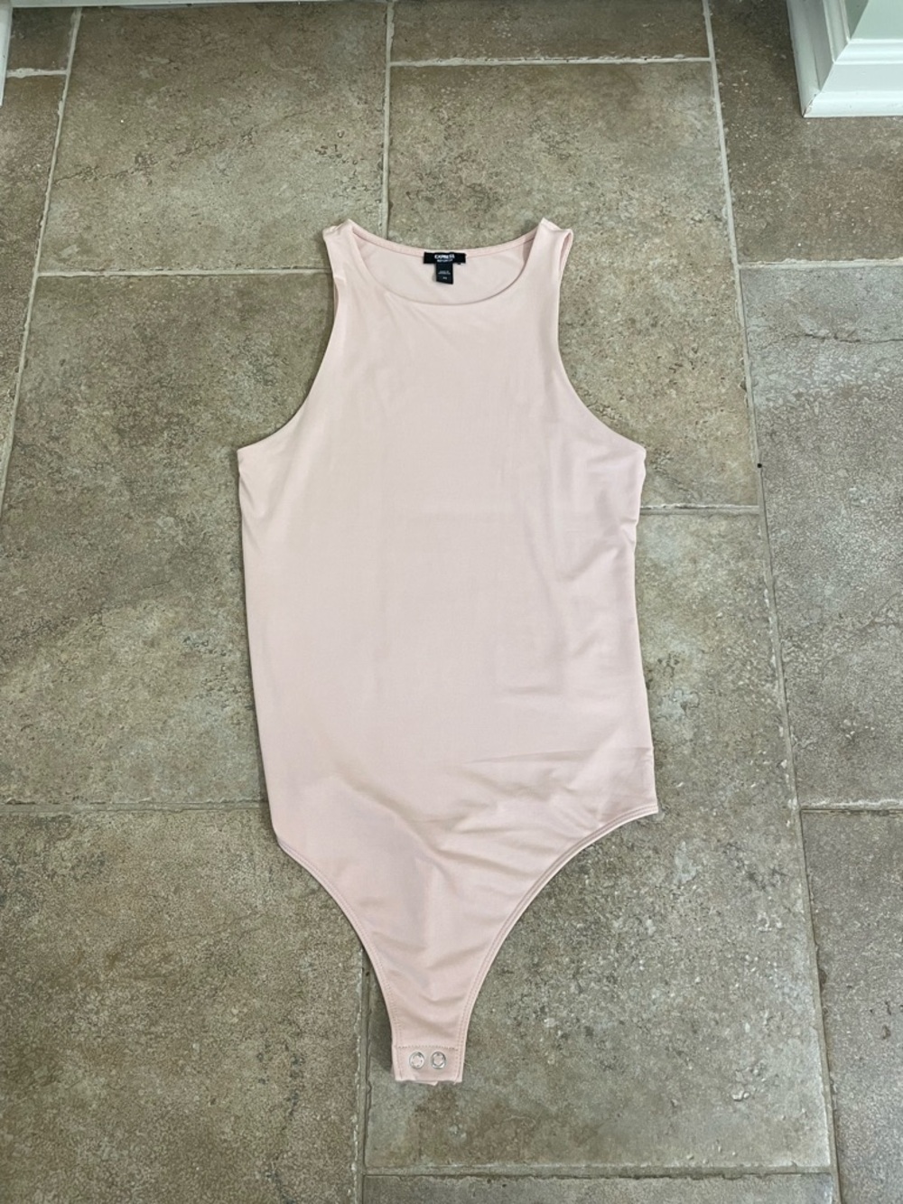 Express Blush Pink Body Contour Tank Bodysuit